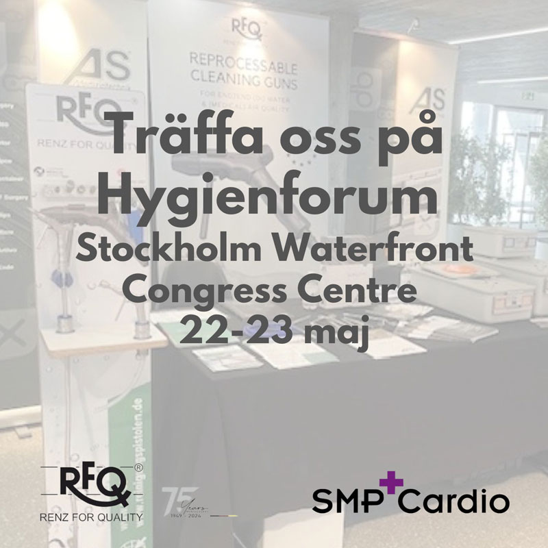 Popup med texten: Träffa oss på Hygienforum Stockholm Waterfront Congress Center 22 - 23 maj